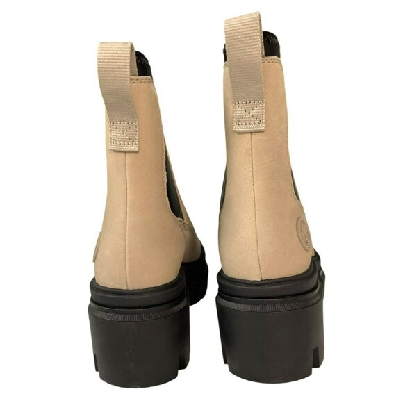 New Timberland Everleigh Chelsea Beige Chunky Sole Chelsea Boots Size 7.5 - Picture 5 of 8